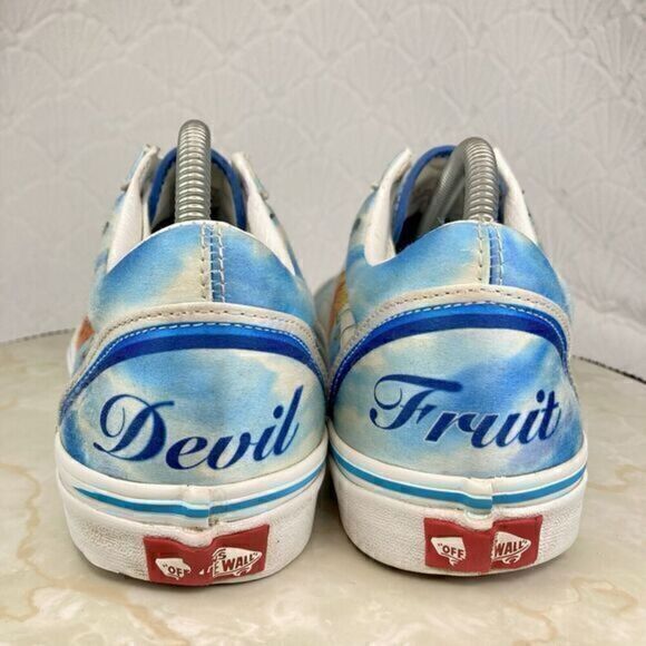 Vans Sneakers Unisex M 9 W 10.5 Blue Devil Fruit One Piece Special Edition Shoes - Picture 8 of 13